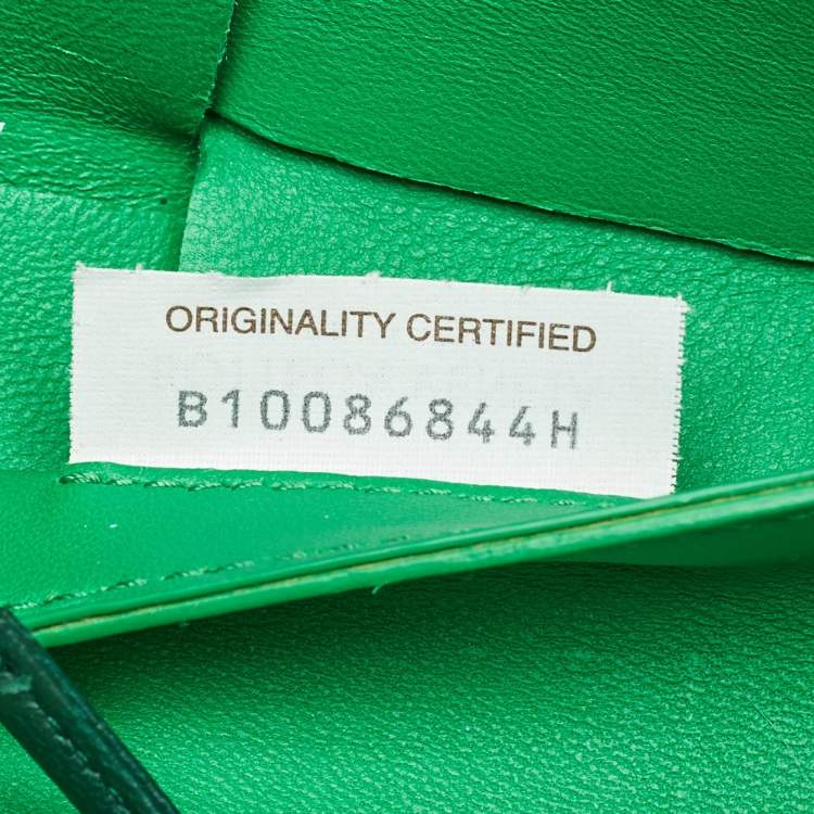 Pre Owned Bottega Veneta Dark Green Intreccio Leather Small Arco Tote