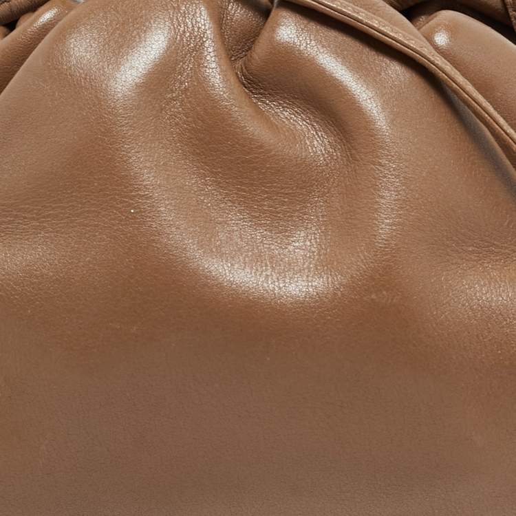 Pre Owned Bottega Veneta Brown Leather Mini The Pouch Bag