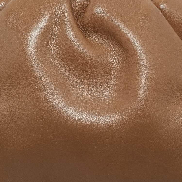 Pre Owned Bottega Veneta Brown Leather Mini The Pouch Bag