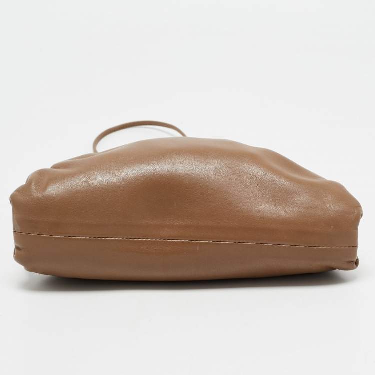 Pre Owned Bottega Veneta Brown Leather Mini The Pouch Bag