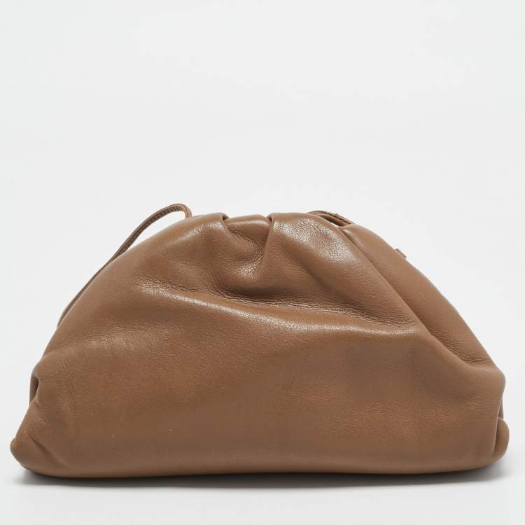 Pre Owned Bottega Veneta Brown Leather Mini The Pouch Bag