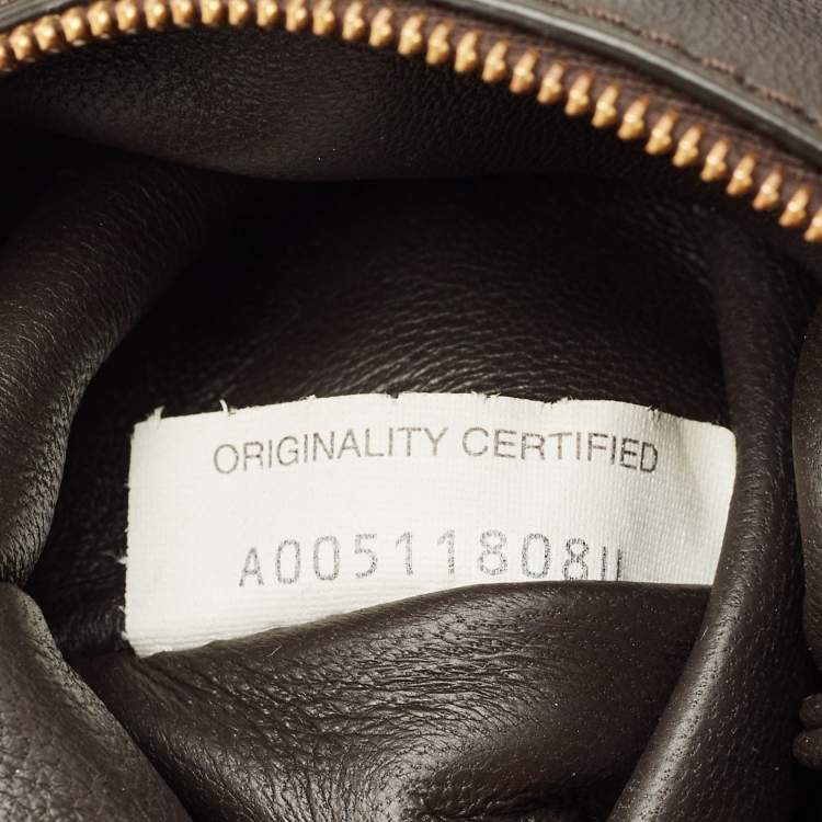 Pre Owned Bottega Veneta Choco Brown Intrecciato Leather Medium Bauletto Bag