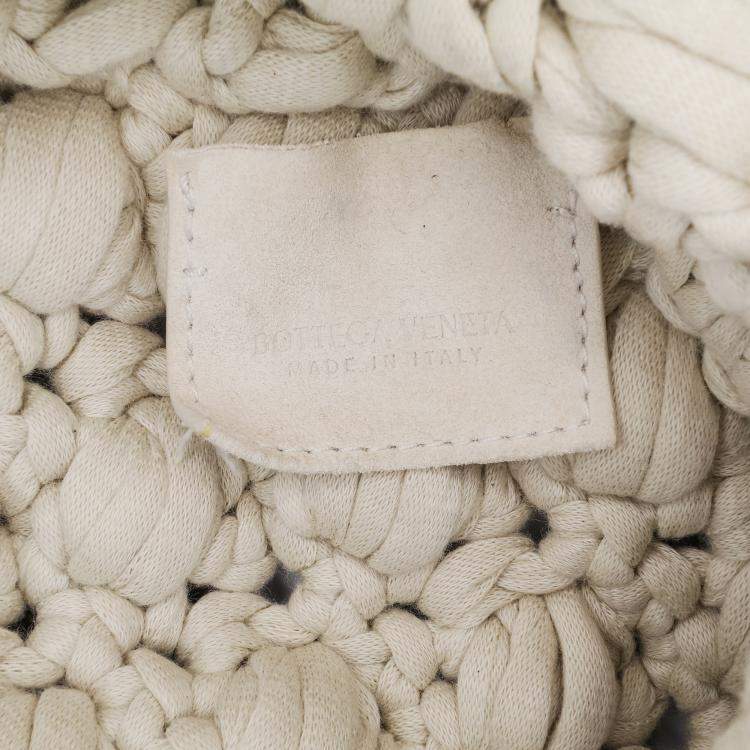 Pre Owned Bottega Veneta Crochet Brown Jersey Shoulder Bag