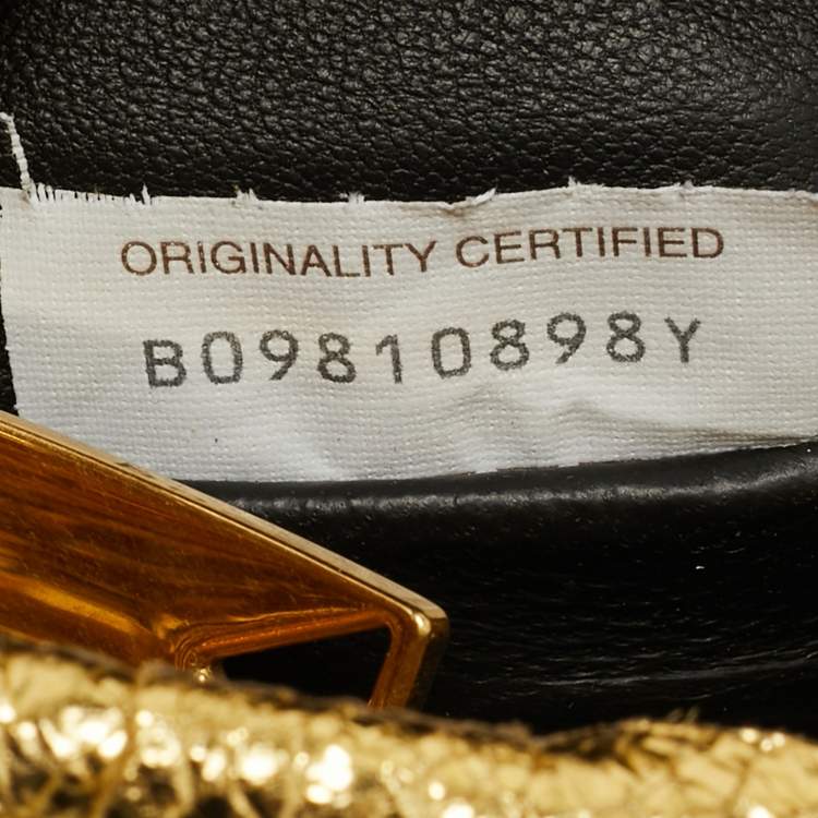 Pre Owned Bottega Veneta Metallic Gold Intrecciato Leather Mini Jodie Hobo