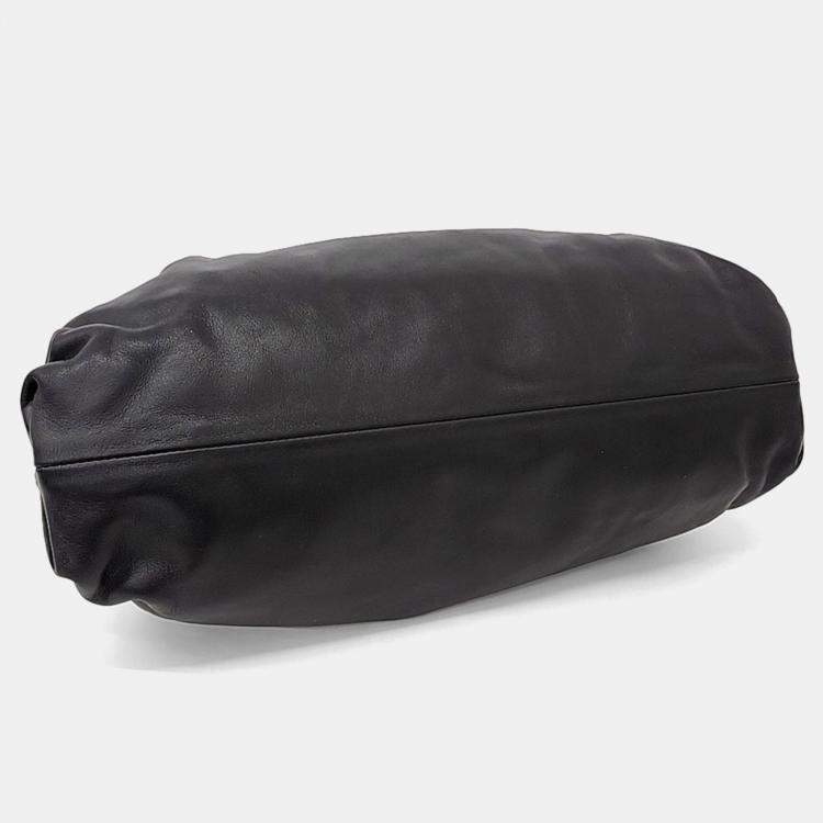 Pre Owned Bottega Veneta Black Leather Butter Calf Pouch