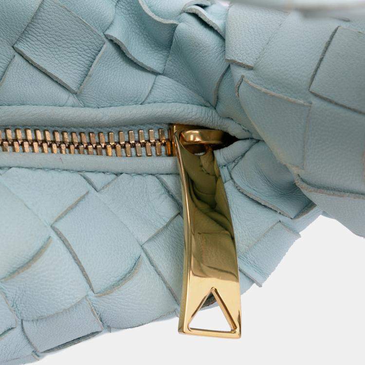 Pre Owned Bottega Veneta Blue Mini Nappa Intrecciato Jodie