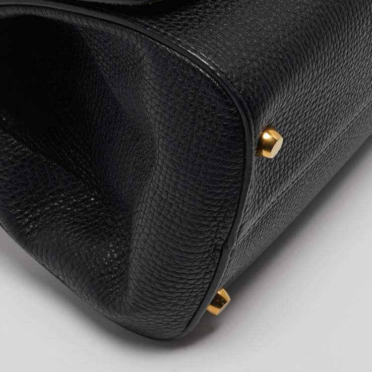 Pre Owned Bottega Veneta Black Leather BV Angle Shoulder Bag