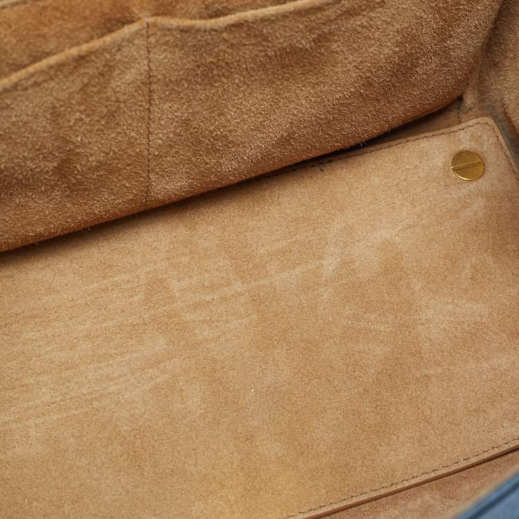 Pre Owned Bottega Veneta Black Leather BV Angle Shoulder Bag