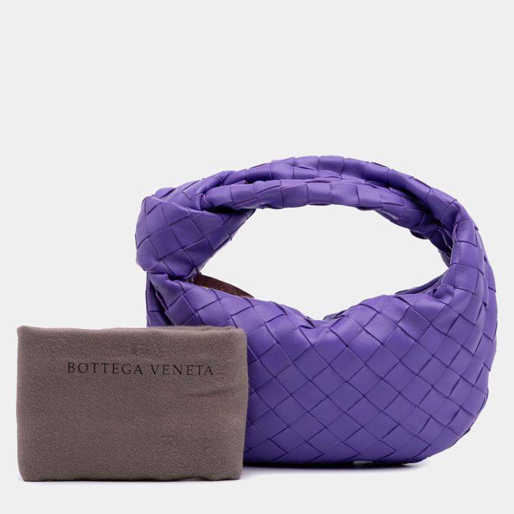 Pre Owned Bottega Veneta Purple Mini Nappa Intrecciato Jodie
