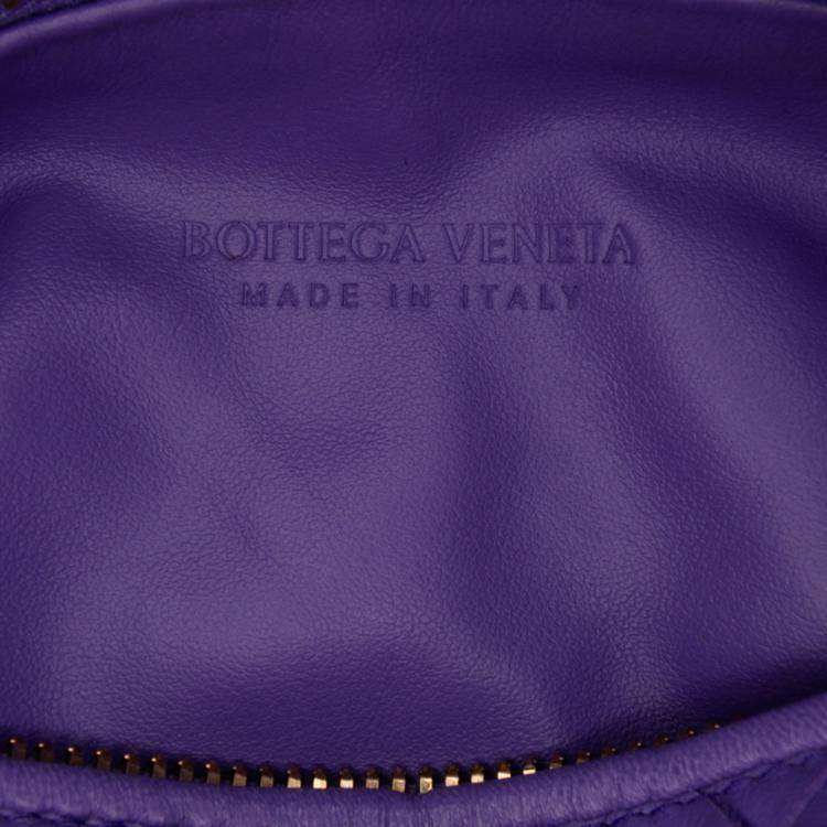 Pre Owned Bottega Veneta Purple Mini Nappa Intrecciato Jodie