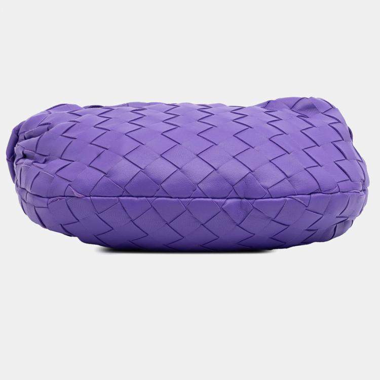 Pre Owned Bottega Veneta Purple Mini Nappa Intrecciato Jodie