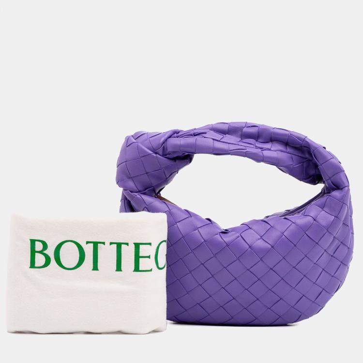 Pre Owned Bottega Veneta Purple Mini Nappa Intrecciato Jodie