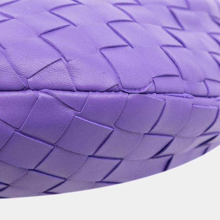 Pre Owned Bottega Veneta Purple Mini Nappa Intrecciato Jodie