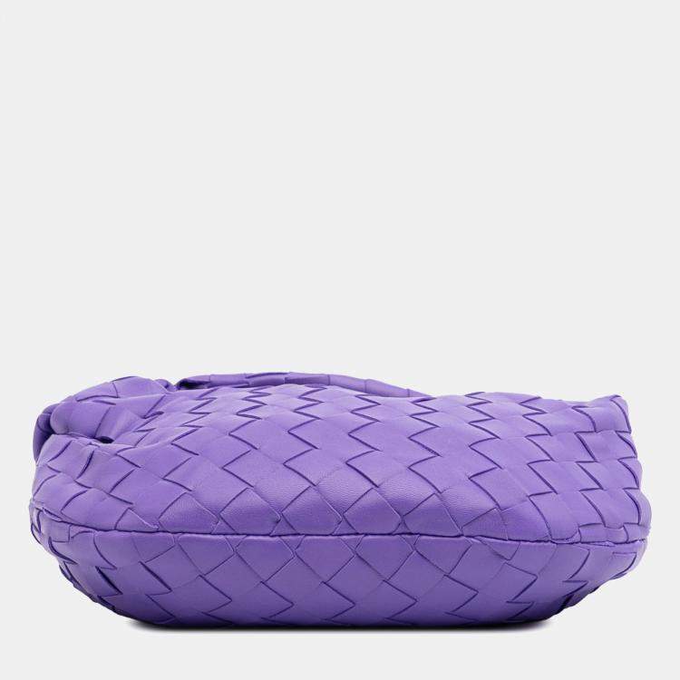 Pre Owned Bottega Veneta Purple Mini Nappa Intrecciato Jodie