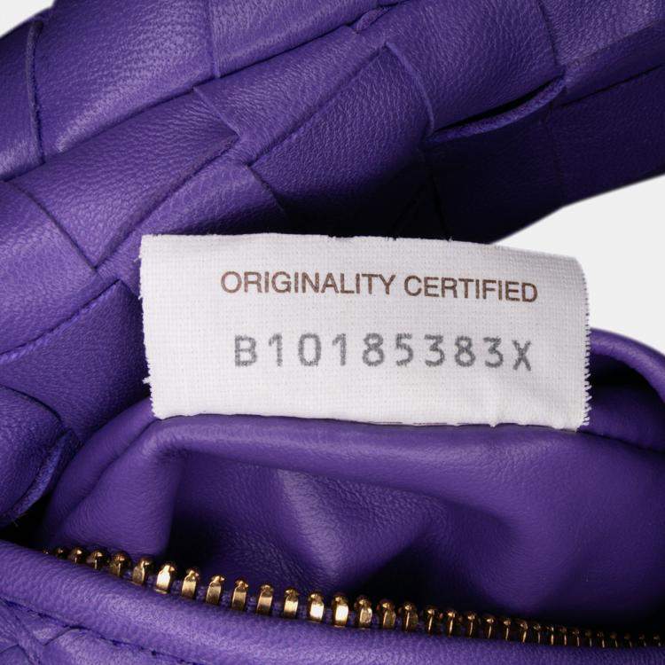 Pre Owned Bottega Veneta Purple Mini Nappa Intrecciato Jodie