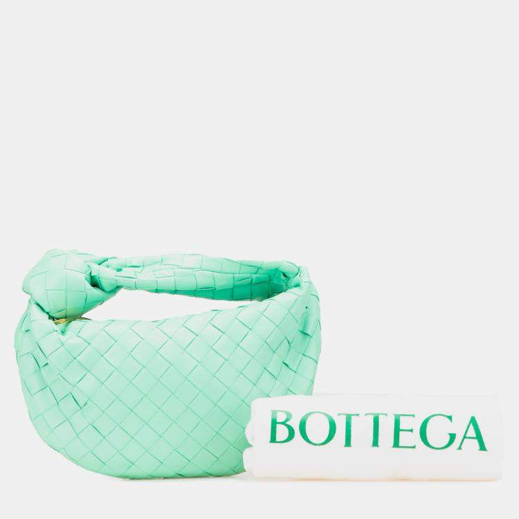 Pre Owned Bottega Veneta Green Mini Nappa Intrecciato Jodie