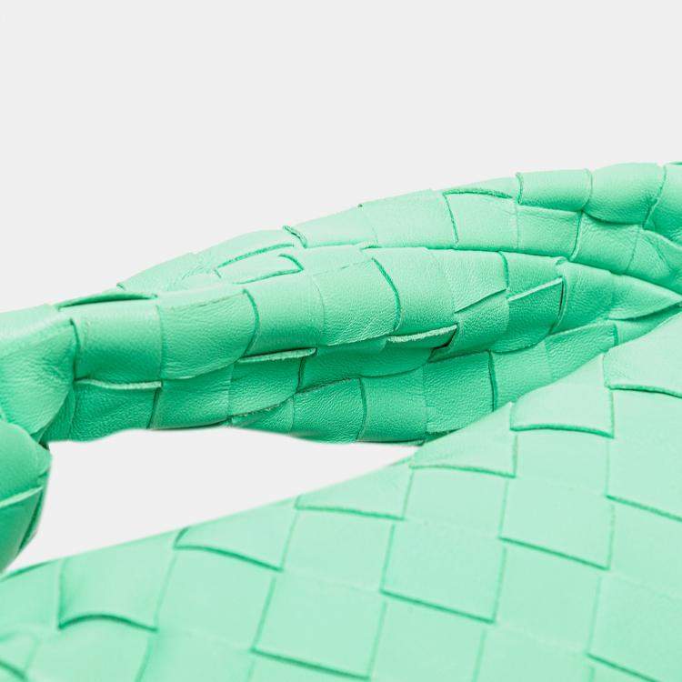 Pre Owned Bottega Veneta Green Mini Nappa Intrecciato Jodie