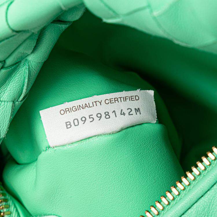 Pre Owned Bottega Veneta Green Mini Nappa Intrecciato Jodie