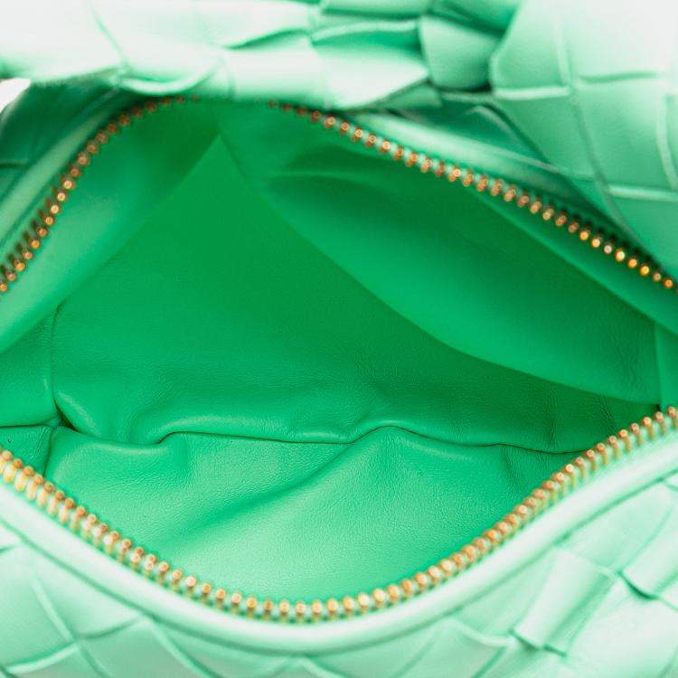 Pre Owned Bottega Veneta Green Mini Nappa Intrecciato Jodie