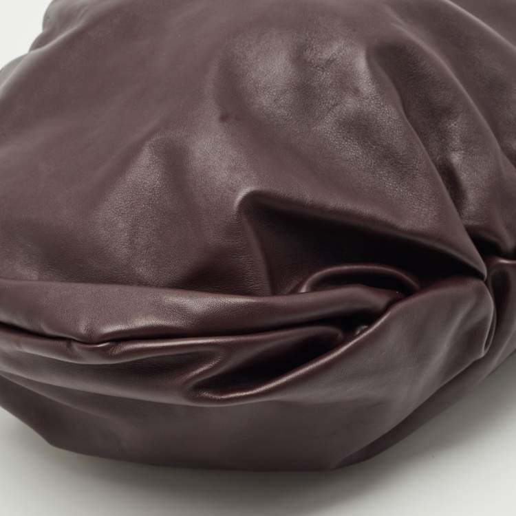 Pre Owned Bottega Veneta Dark Purple Leather Medium Bulb Shoulder Bag