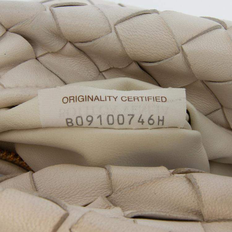Pre Owned Bottega Veneta White Mini Nappa Intrecciato Jodie