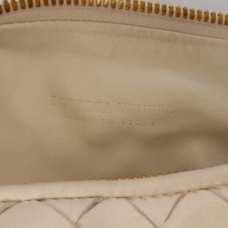 Pre Owned Bottega Veneta White Mini Nappa Intrecciato Jodie