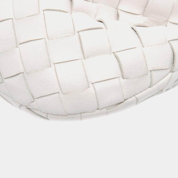 Pre Owned Bottega Veneta White Mini Nappa Intrecciato Jodie