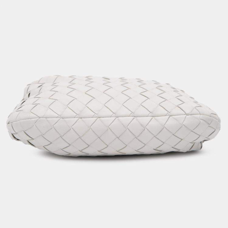 Pre Owned Bottega Veneta White Mini Nappa Intrecciato Jodie