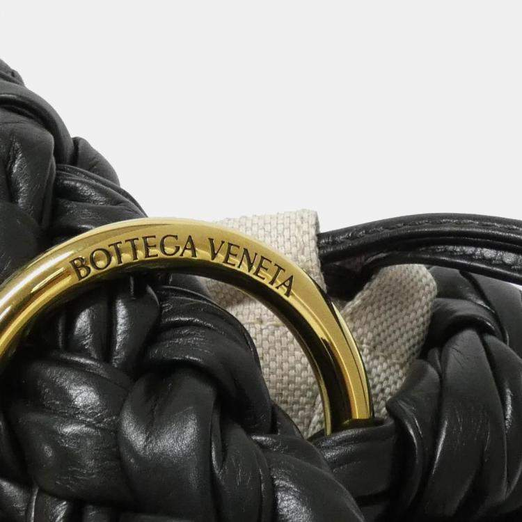 Pre Owned Bottega Veneta Dark Green Leather Shoulder Bag