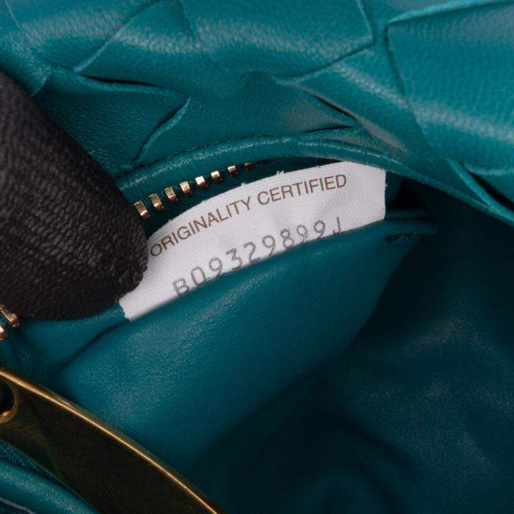 Pre Owned Bottega Veneta Blue Mini Nappa Intrecciato Jodie