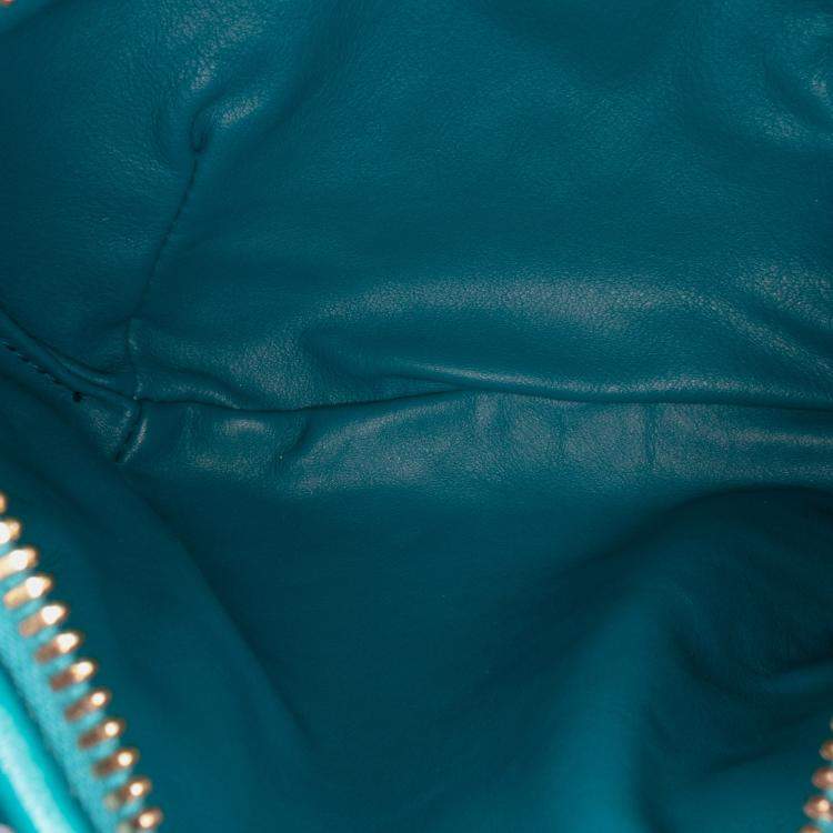 Pre Owned Bottega Veneta Blue Mini Nappa Intrecciato Jodie