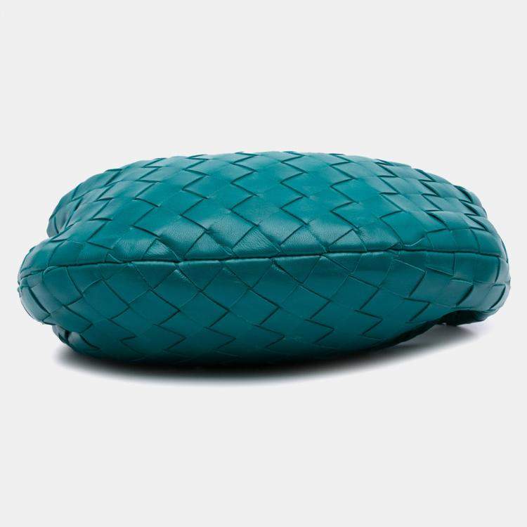 Pre Owned Bottega Veneta Blue Mini Nappa Intrecciato Jodie