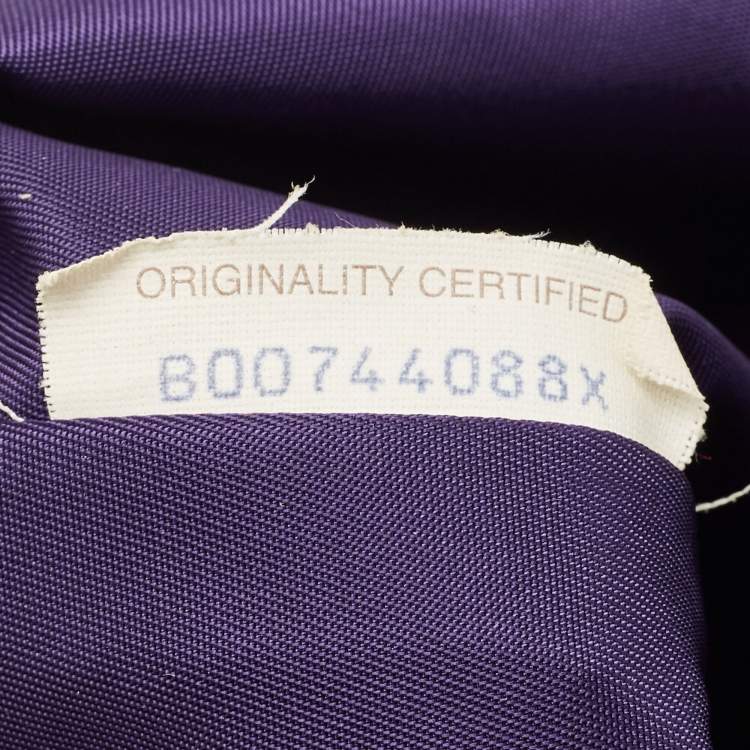 Pre Owned Bottega Veneta Purple Intrecciato Printed Nylon and Leather Tote