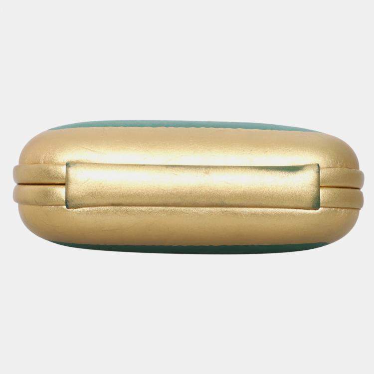 Pre Owned Bottega Veneta Leather Knot Clutch