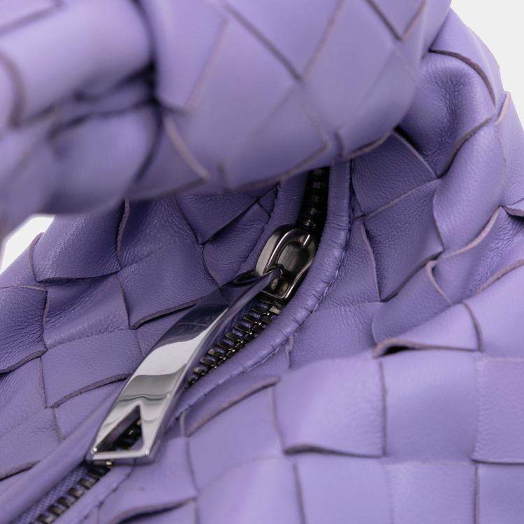 Pre Owned Bottega Veneta Purple Mini Nappa Intrecciato Jodie
