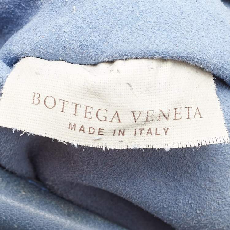 Pre Owned Bottega Veneta Beige/Blue Crocodile Campana Hobo
