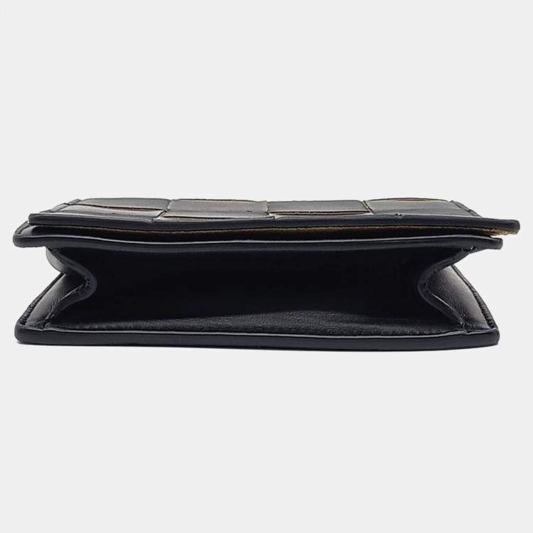 Pre Owned Bottega Veneta Black Leather Cassette Mini Crossbody Bag