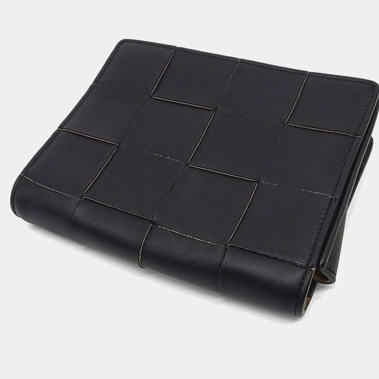 Pre Owned Bottega Veneta Black Leather Cassette Mini Crossbody Bag