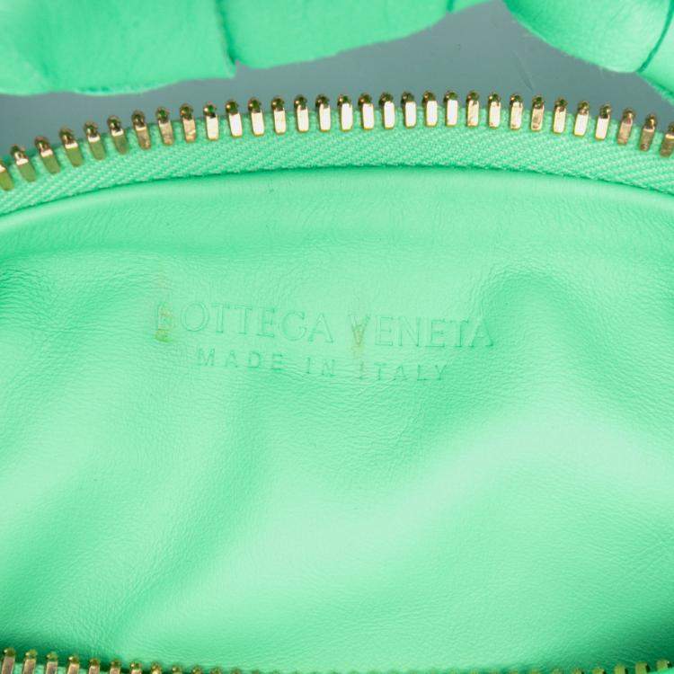 Pre Owned Bottega Veneta Green Mini Nappa Intrecciato Jodie