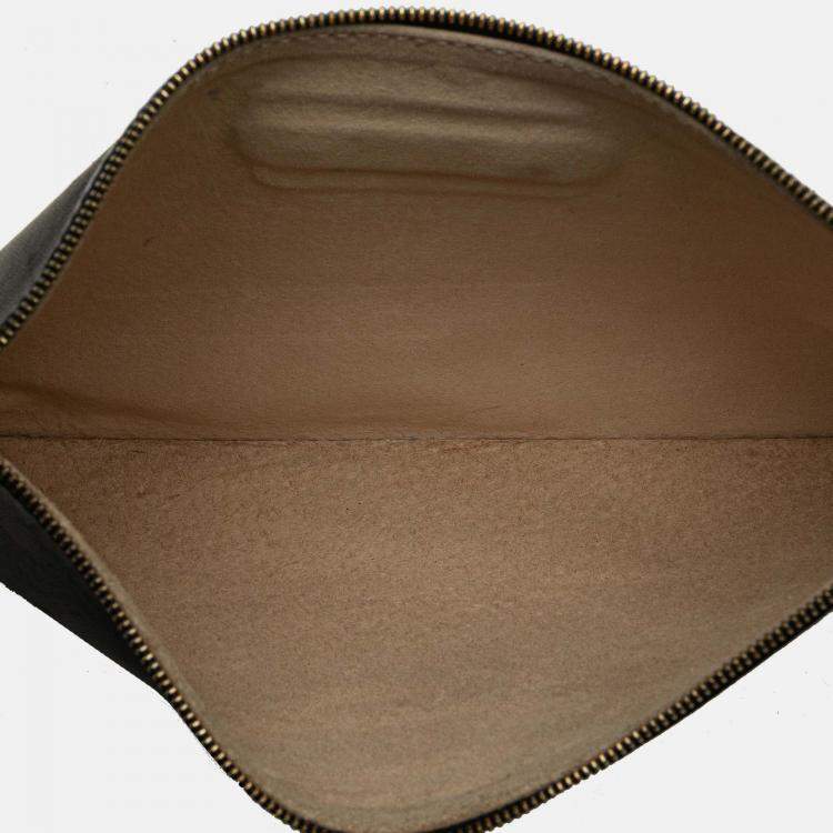 Pre Owned Bottega Veneta Black Medium Lambskin Intreccio Cabat Tote