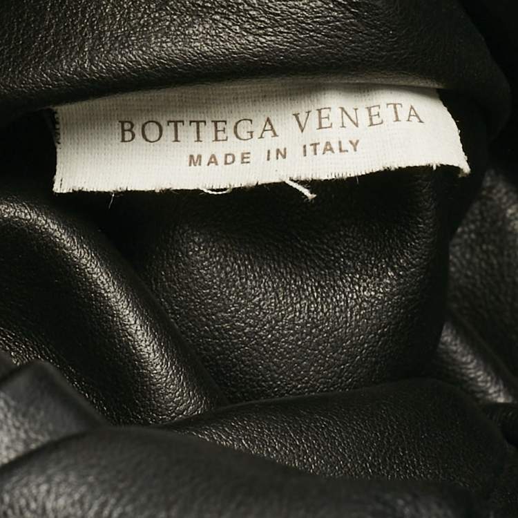 Pre Owned Bottega Veneta Black Leather Medium The Shoulder Pouch Bag