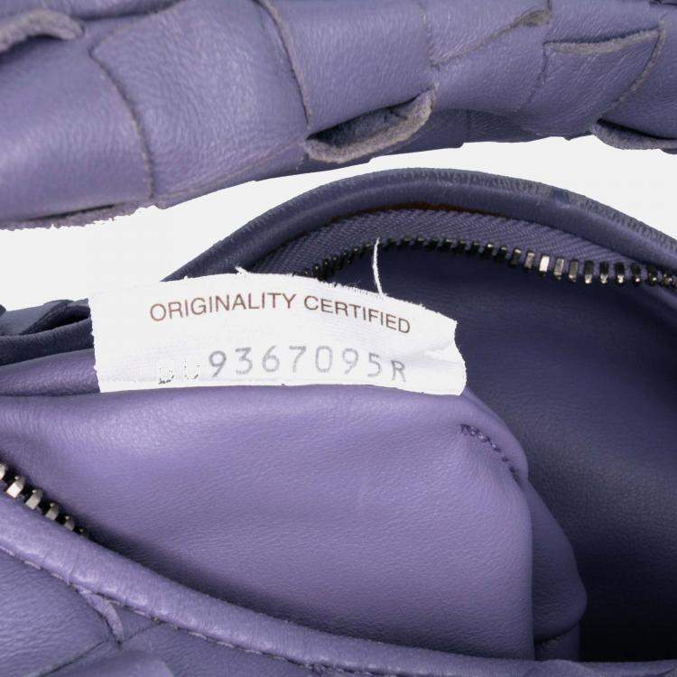 Pre Owned Bottega Veneta Purple Mini Nappa Intrecciato Jodie Bag