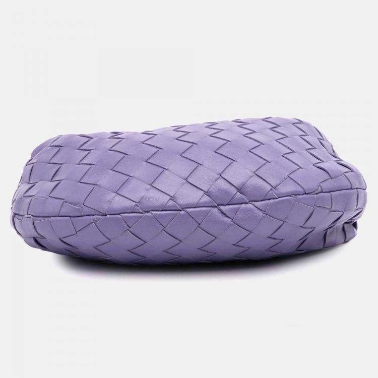 Pre Owned Bottega Veneta Purple Mini Nappa Intrecciato Jodie Bag