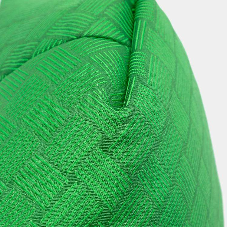 Pre Owned Bottega Veneta Green Mini Jacquard Intrecciato Double Knot Bag
