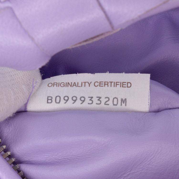Pre Owned Bottega Veneta Purple Mini Nappa Intrecciato Jodie