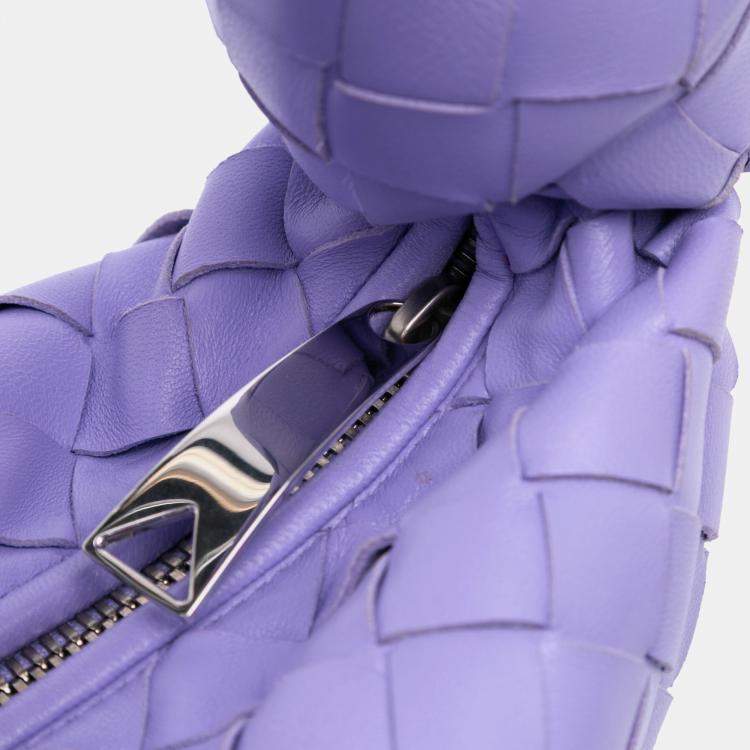 Pre Owned Bottega Veneta Purple Mini Nappa Intrecciato Jodie