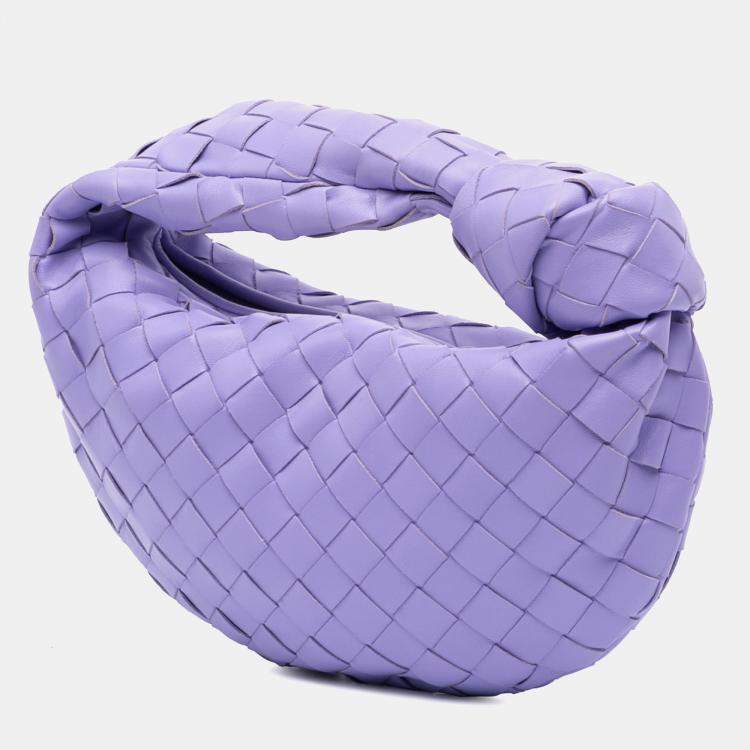 Pre Owned Bottega Veneta Purple Mini Nappa Intrecciato Jodie