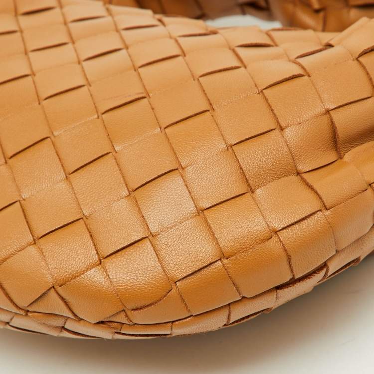 Pre Owned Bottega Veneta Brown Intrecciato Leather Mini Jodie Hobo
