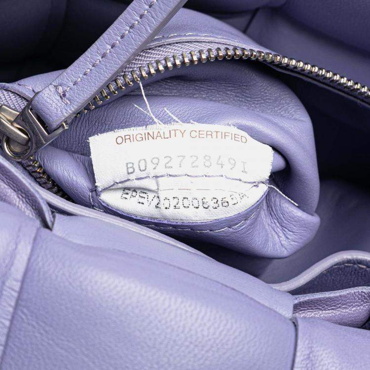 Pre Owned Bottega Veneta Purple Nappa Intrecciato Padded Cassette Crossbody