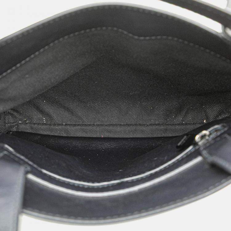 Pre Owned Bottega Veneta Black Nappa Intrecciato Messenger Bag